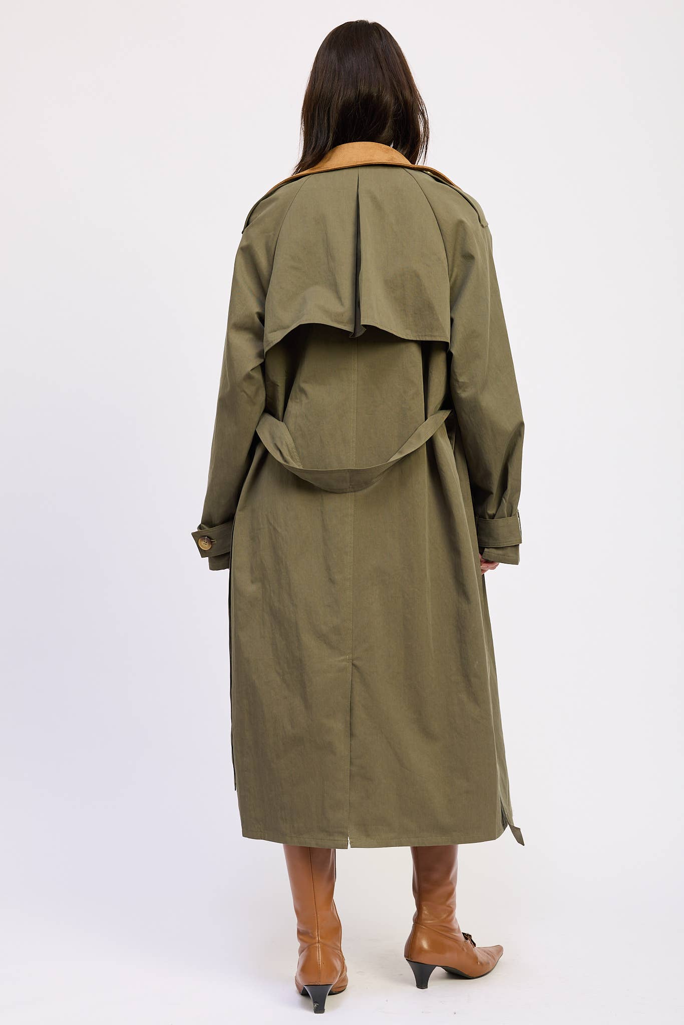 Kalenna Contrast Collar Trench Coat