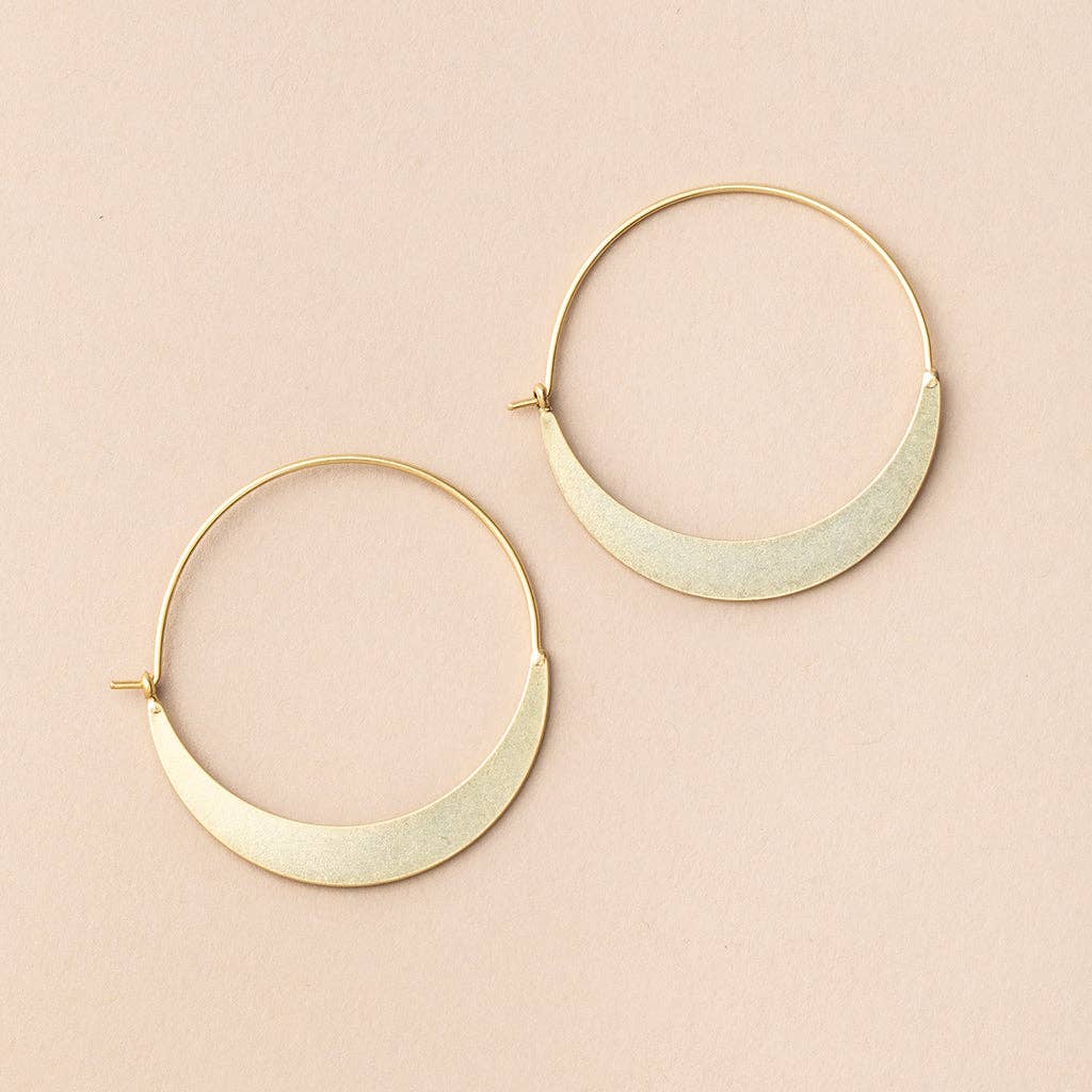 Moonstruck Crescent Hoops - Two Colors