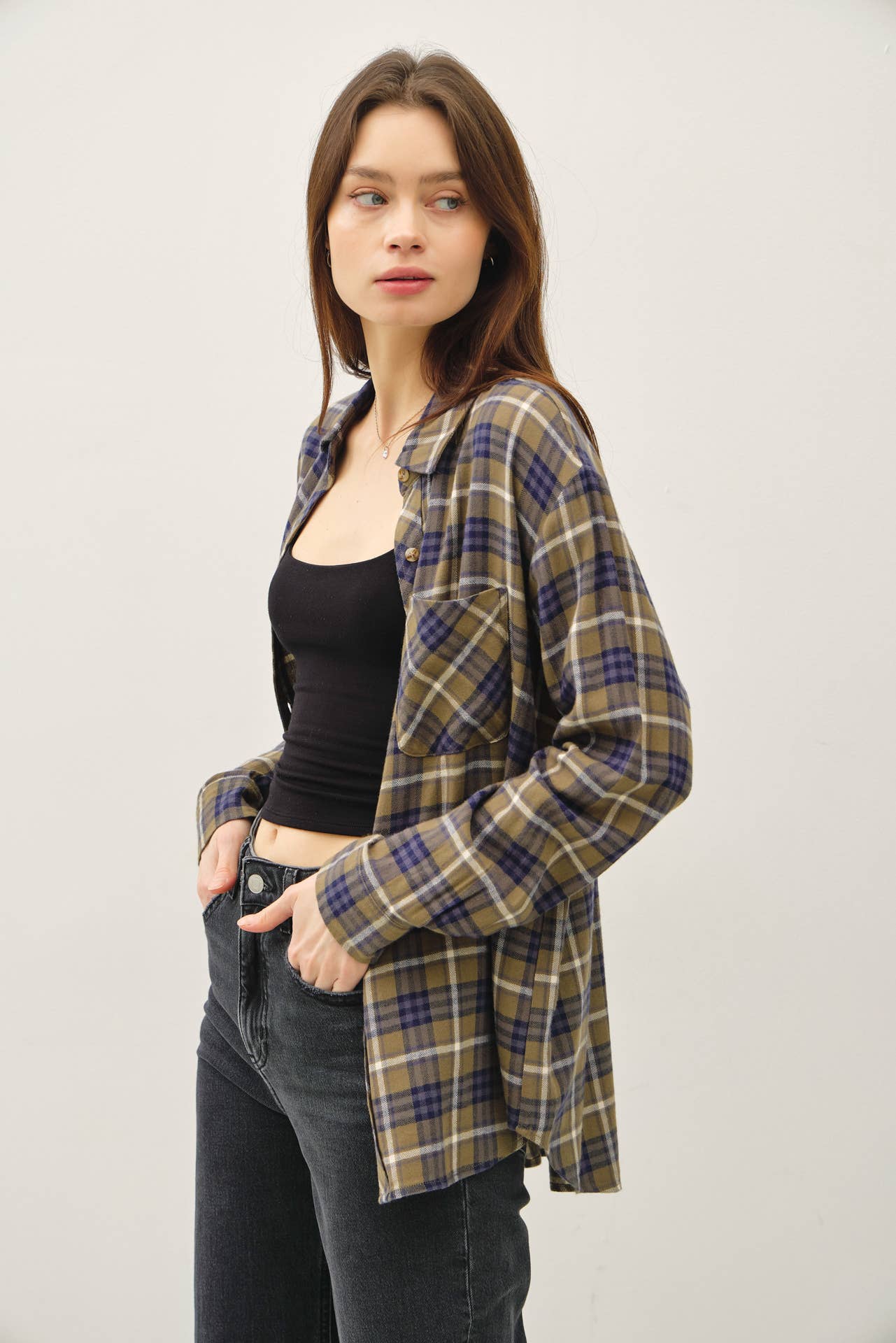 Drea Plaid Tunic Shirt