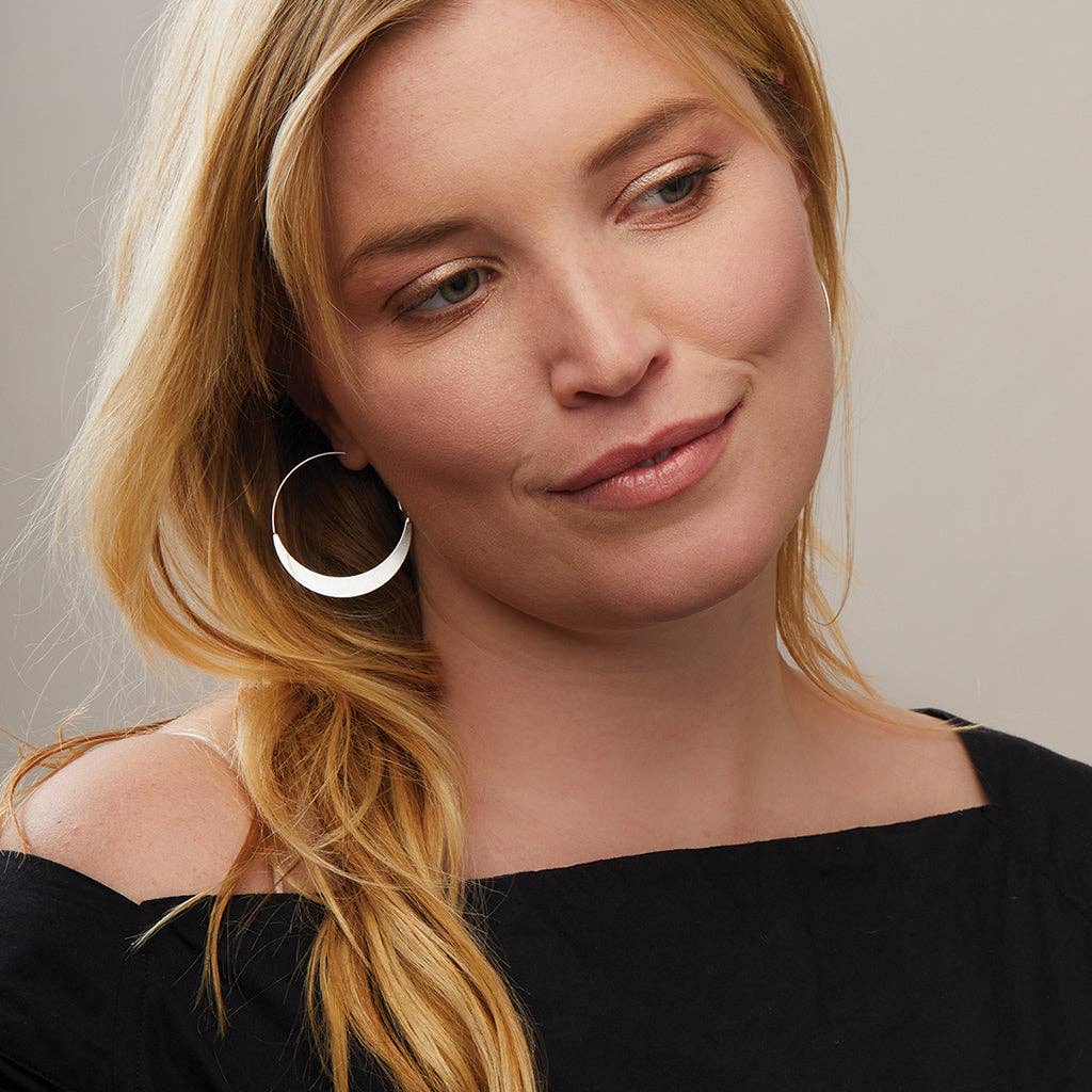 Moonstruck Crescent Hoops - Two Colors