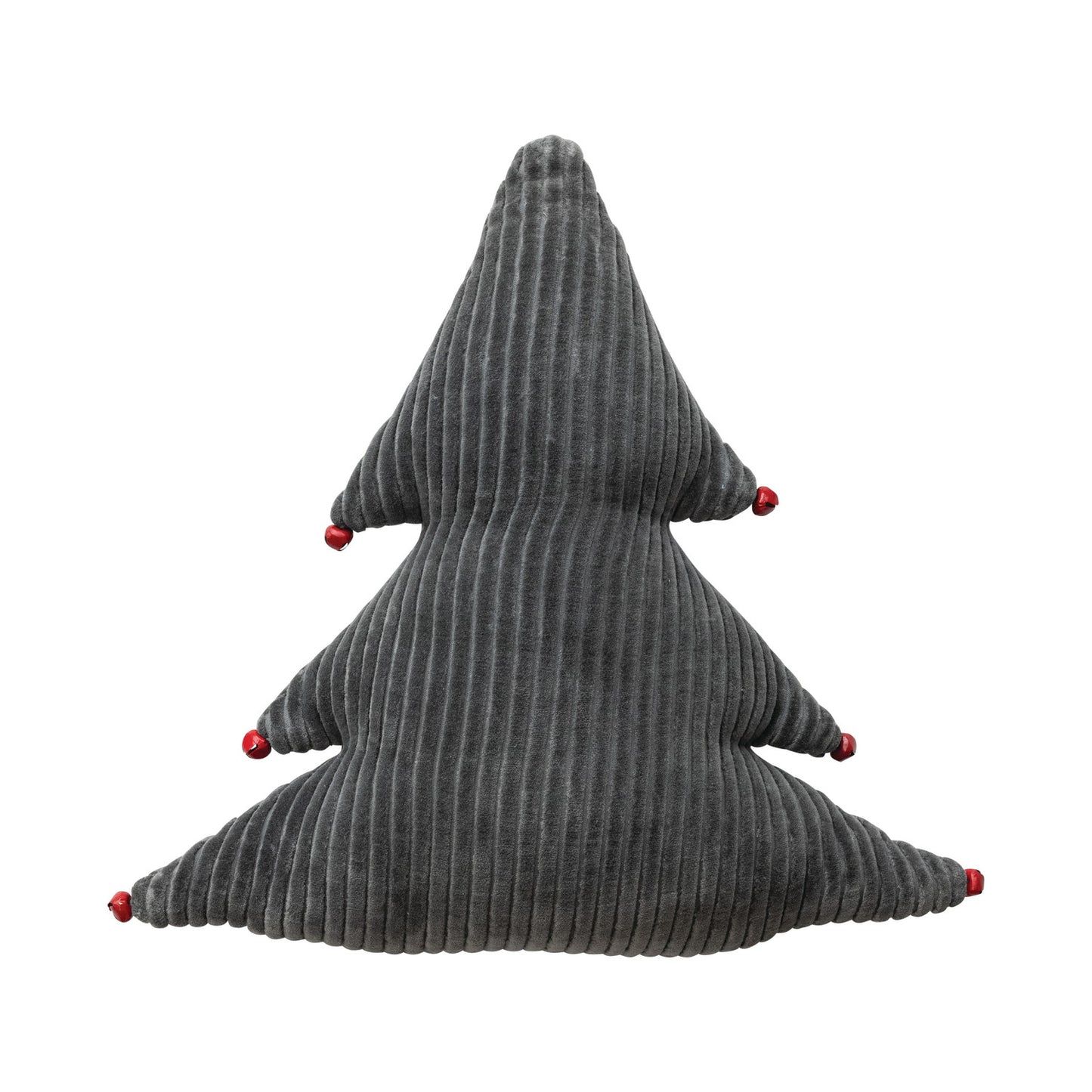 Cotton Corduroy Tree Shaped Pillow with Metal Jingle Bells ©
