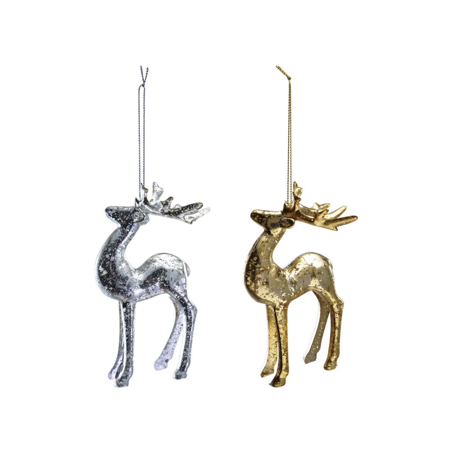5-1/4"H Plastic Deer Ornament, 2 Colors