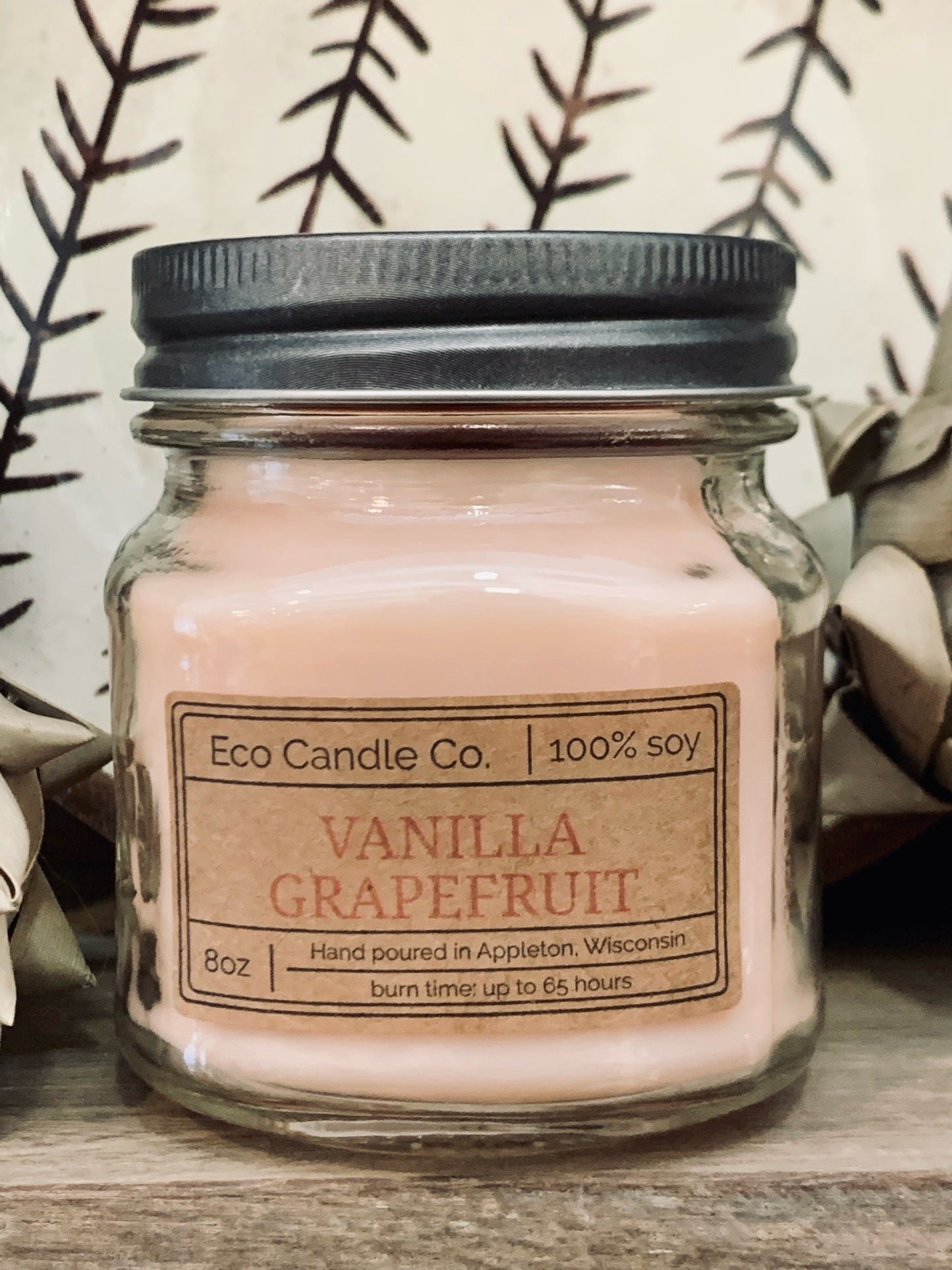 8oz Mason Jar Soy Candle