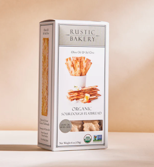 Organic Flatbread Crackers - Olive Oil & Sel Gris