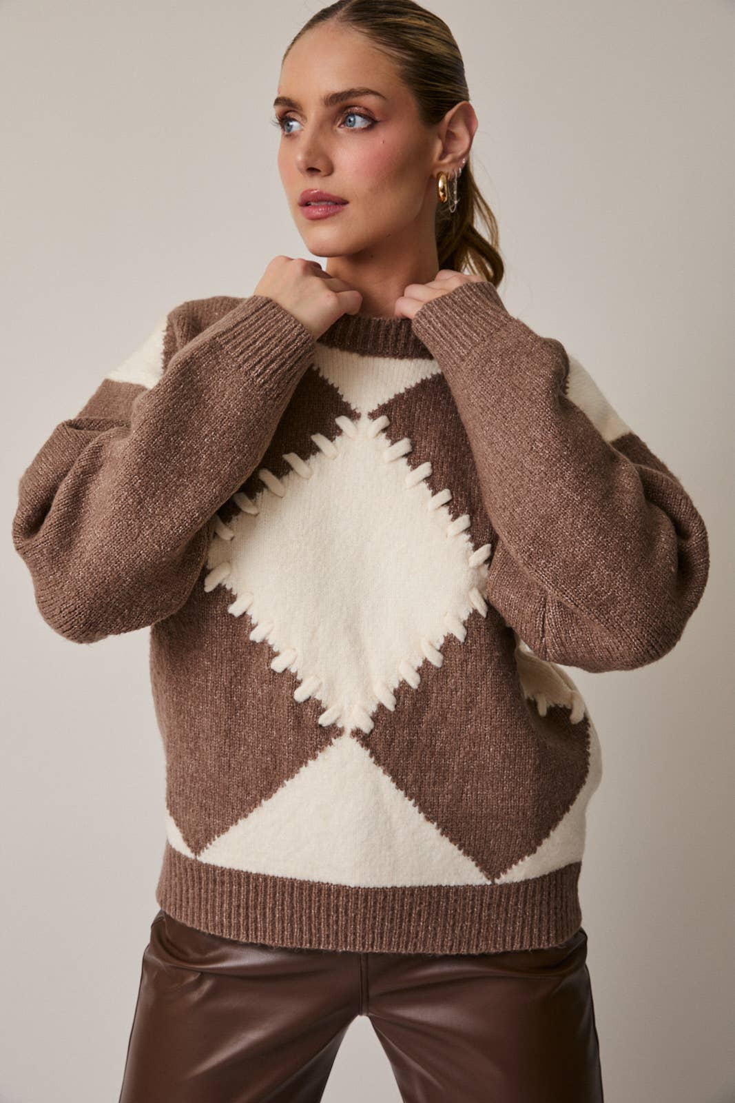 Parker Stitch Argyle Sweater