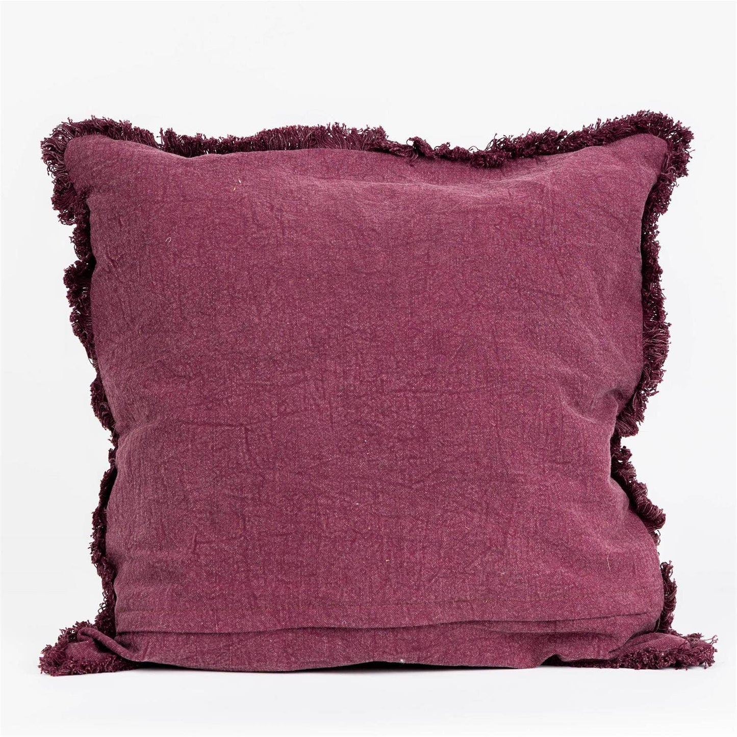 Stonewashed Matelasse Fringe Pillow