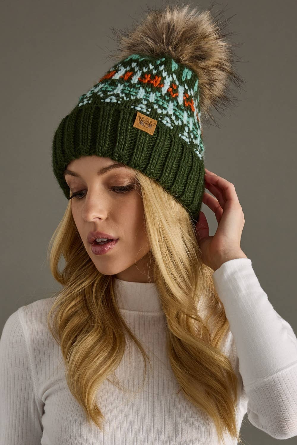 Midnight Frost Pom Hat
