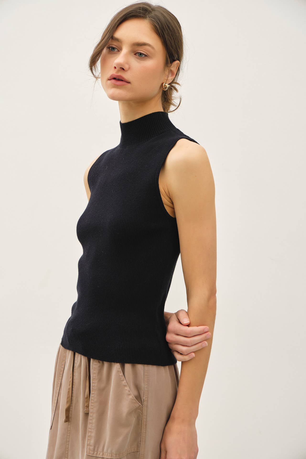 Maggie Ribbed Turtleneck Top - Two Colors