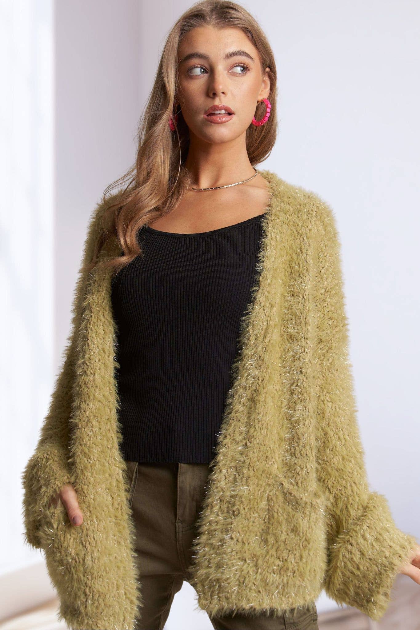 Harley Fuzzy Cardigan - Two Colors