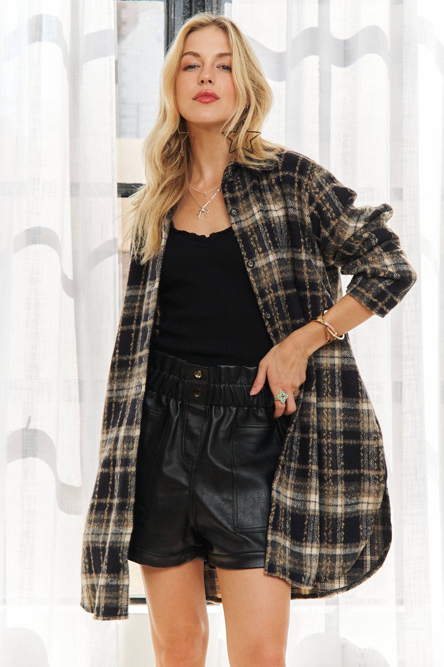 Mikenna Long Flannel Shacket