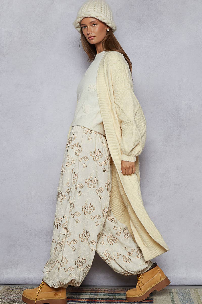 Vanilla Cream Diamond Long Cardigan