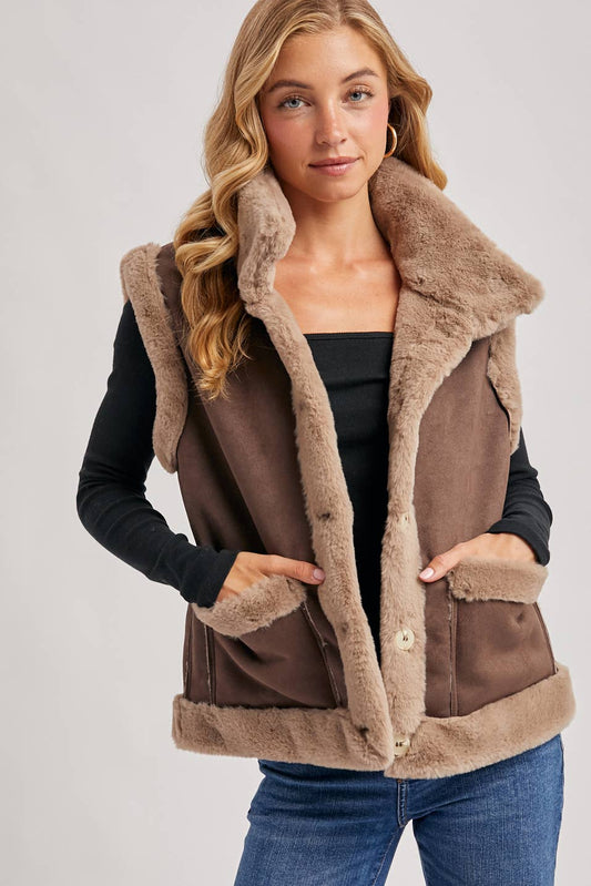 Blake Suede & Fur Vest
