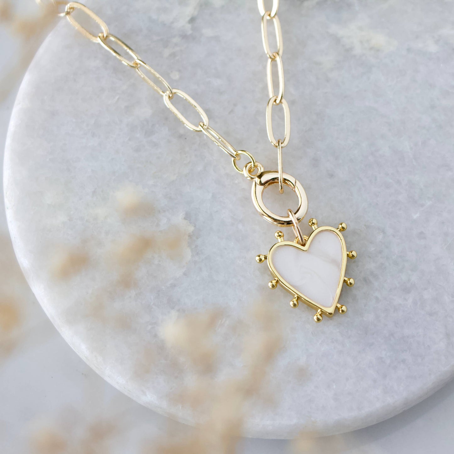 Amore Enamel Heart Necklace