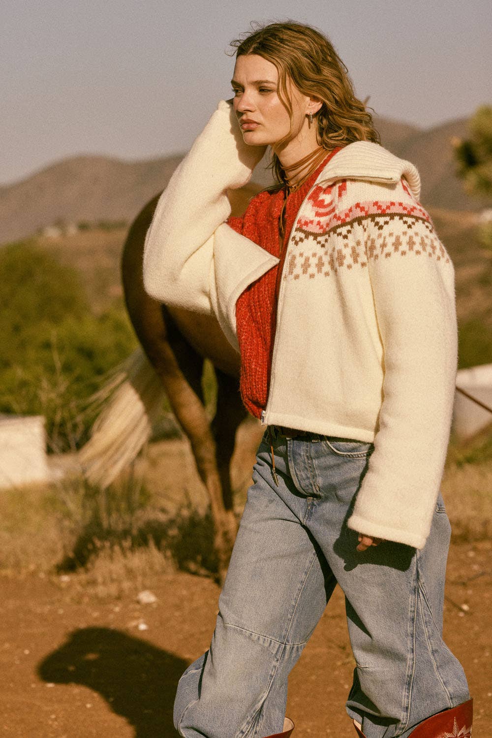 Indy Fair Isle Sweater Jacket