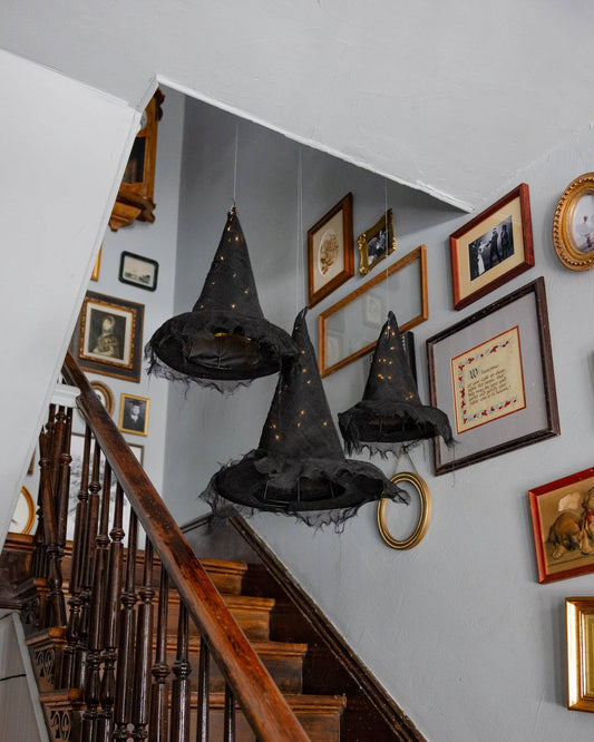 Light up Hanging Witch Hats