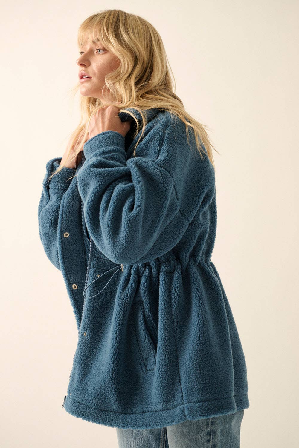 Harlow Shearling High Collar Jacket