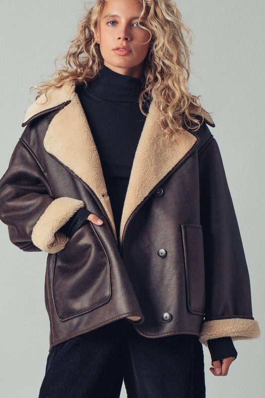 Midnight Run Aviator Leather Jacket