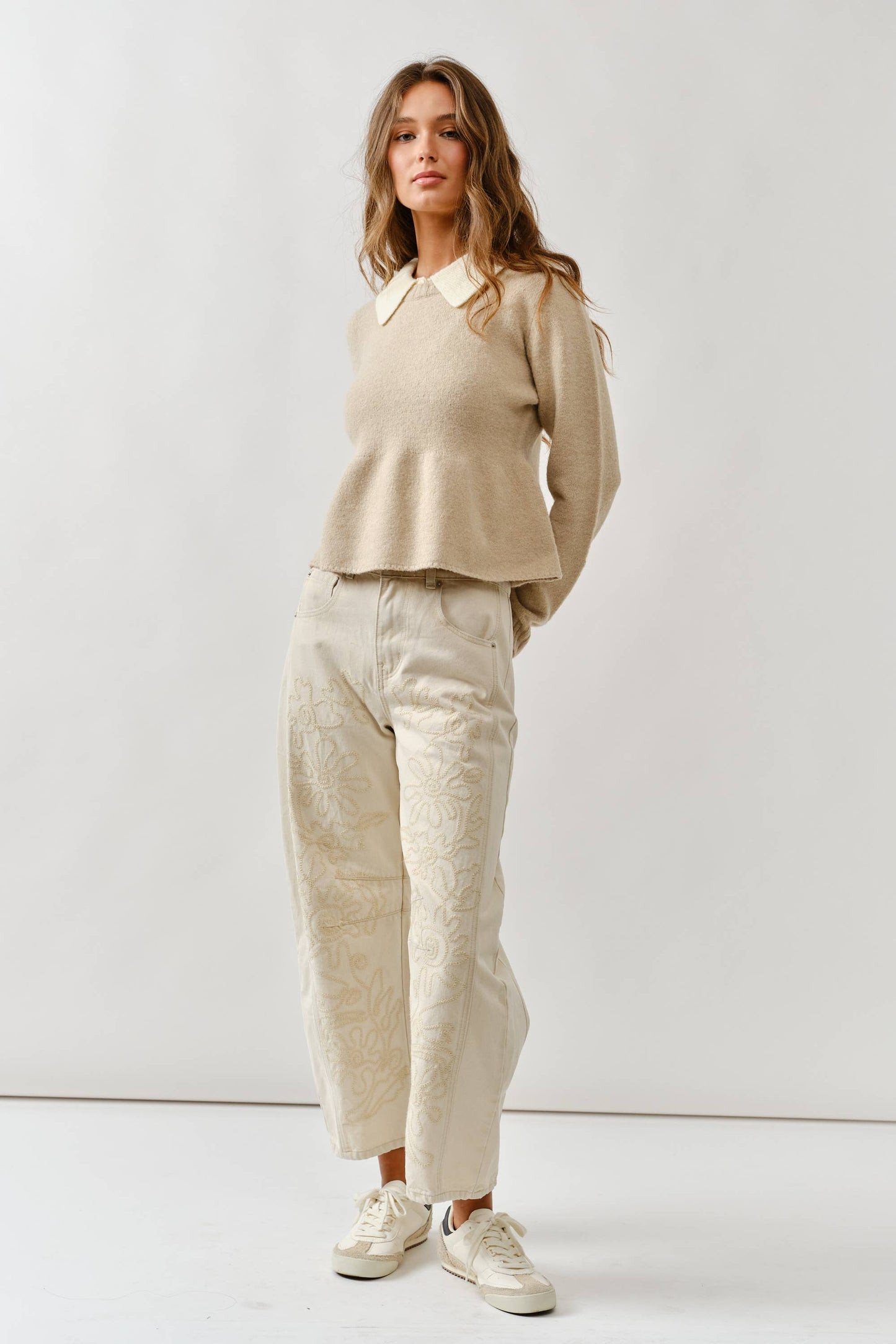 Drea Contrast Collar Sweater