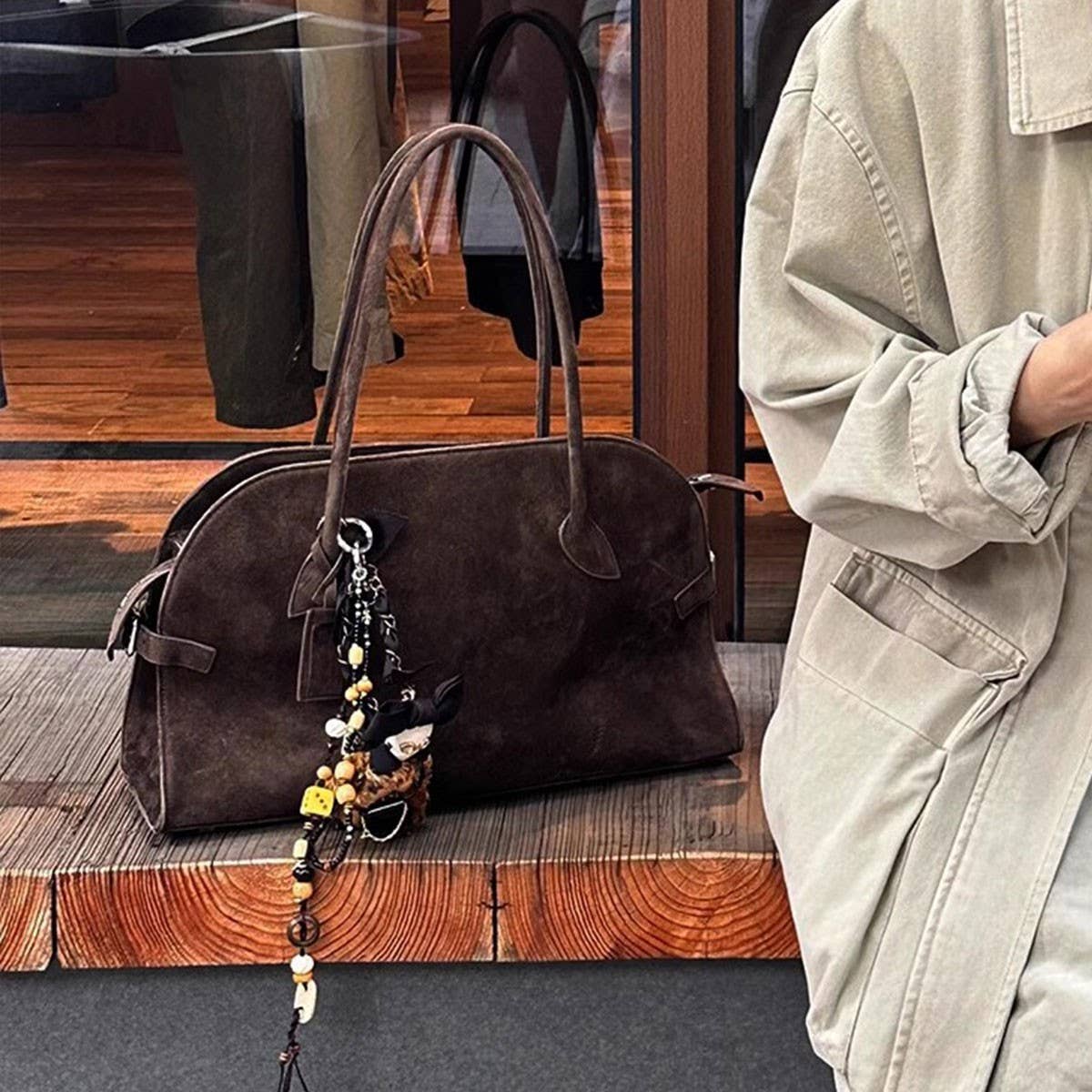 Kaley Suede Vintage Satchel