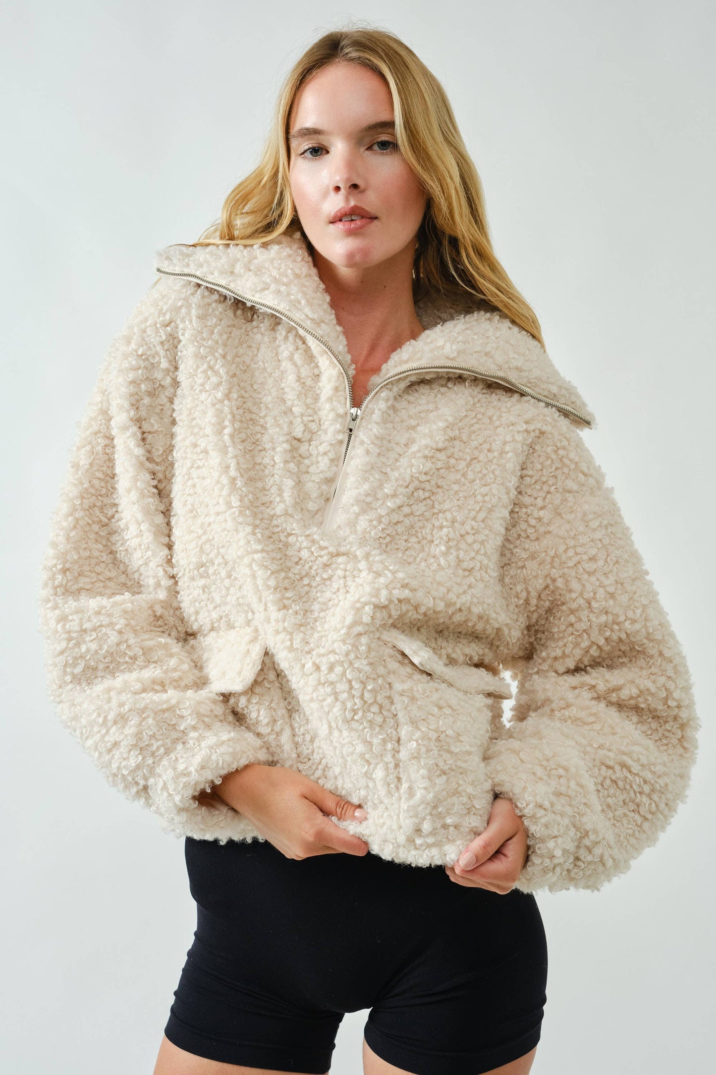 Mona Teddy Zip Jacket - Two Colors