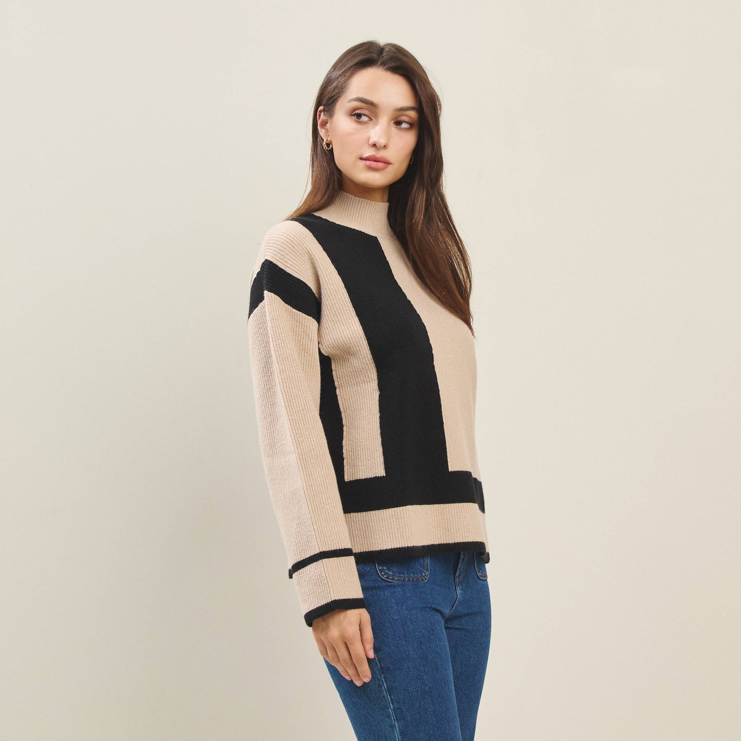 Aria Color Block Sweater