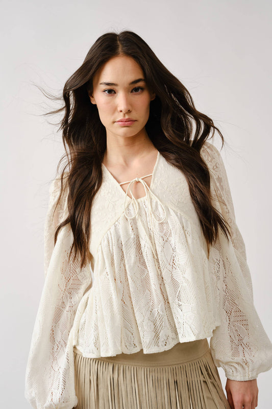 Mona Lace Babydoll Top