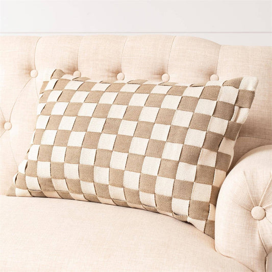 Artisan Check Woven Pillow