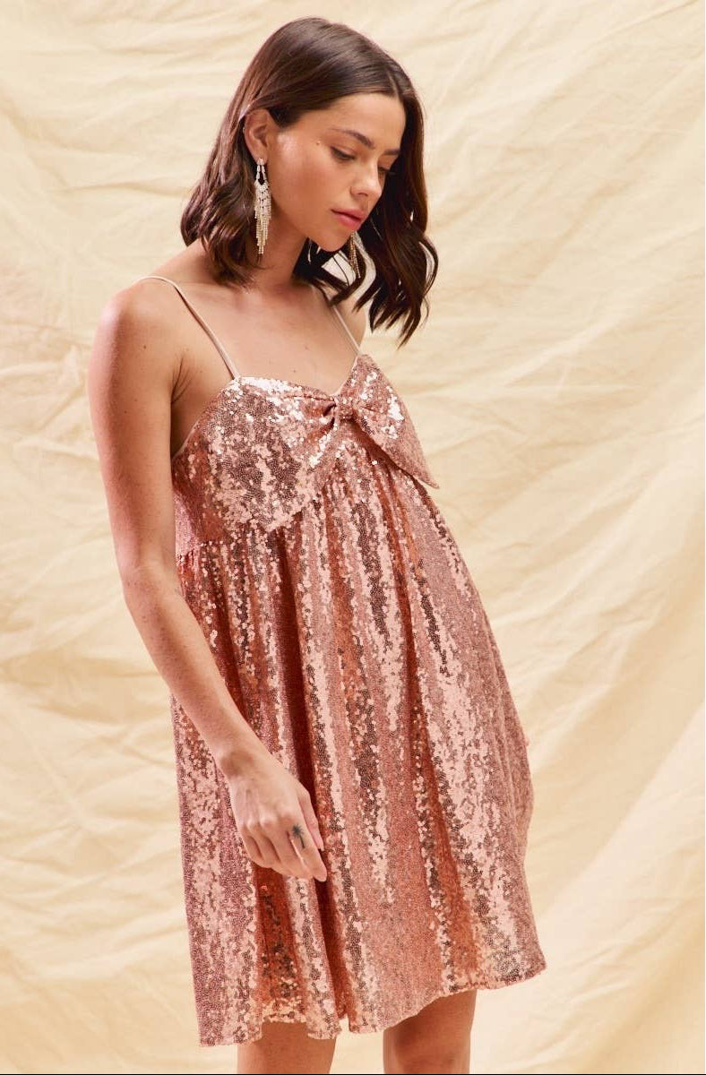 All That Glitters Bow Dress