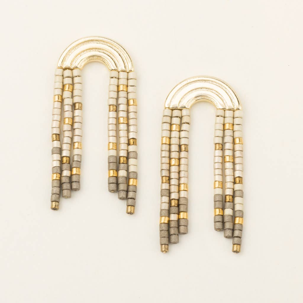 Miyuki Rainbow Fringe Earring - Three Colors
