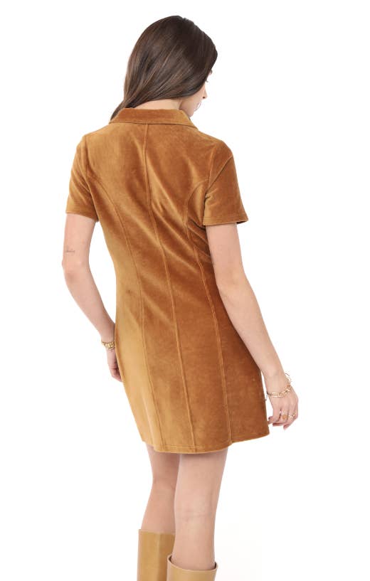 Julia Zip Front Mini Dress