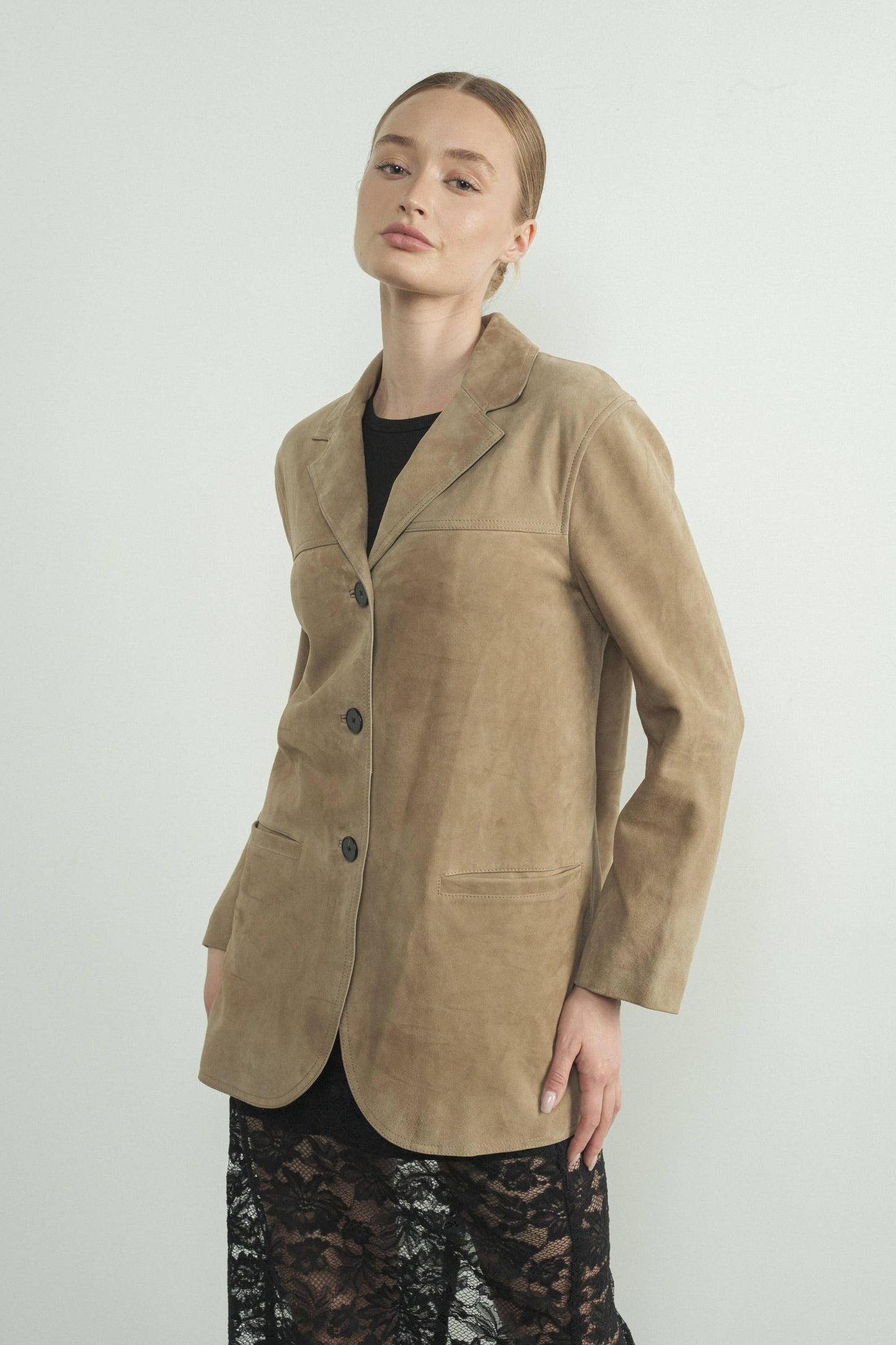 Macy Suede Blazer Jacket
