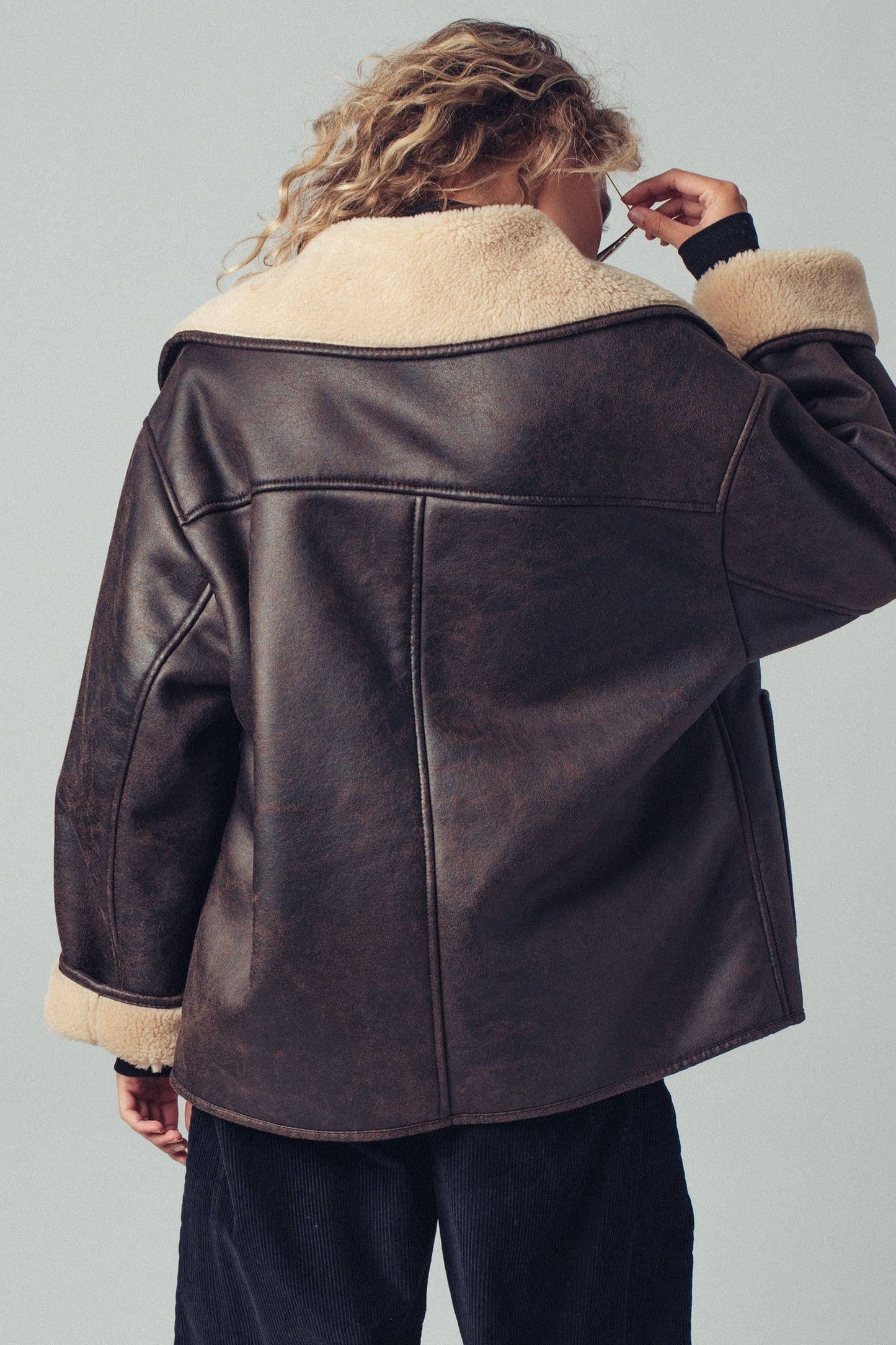 Midnight Run Aviator Leather Jacket