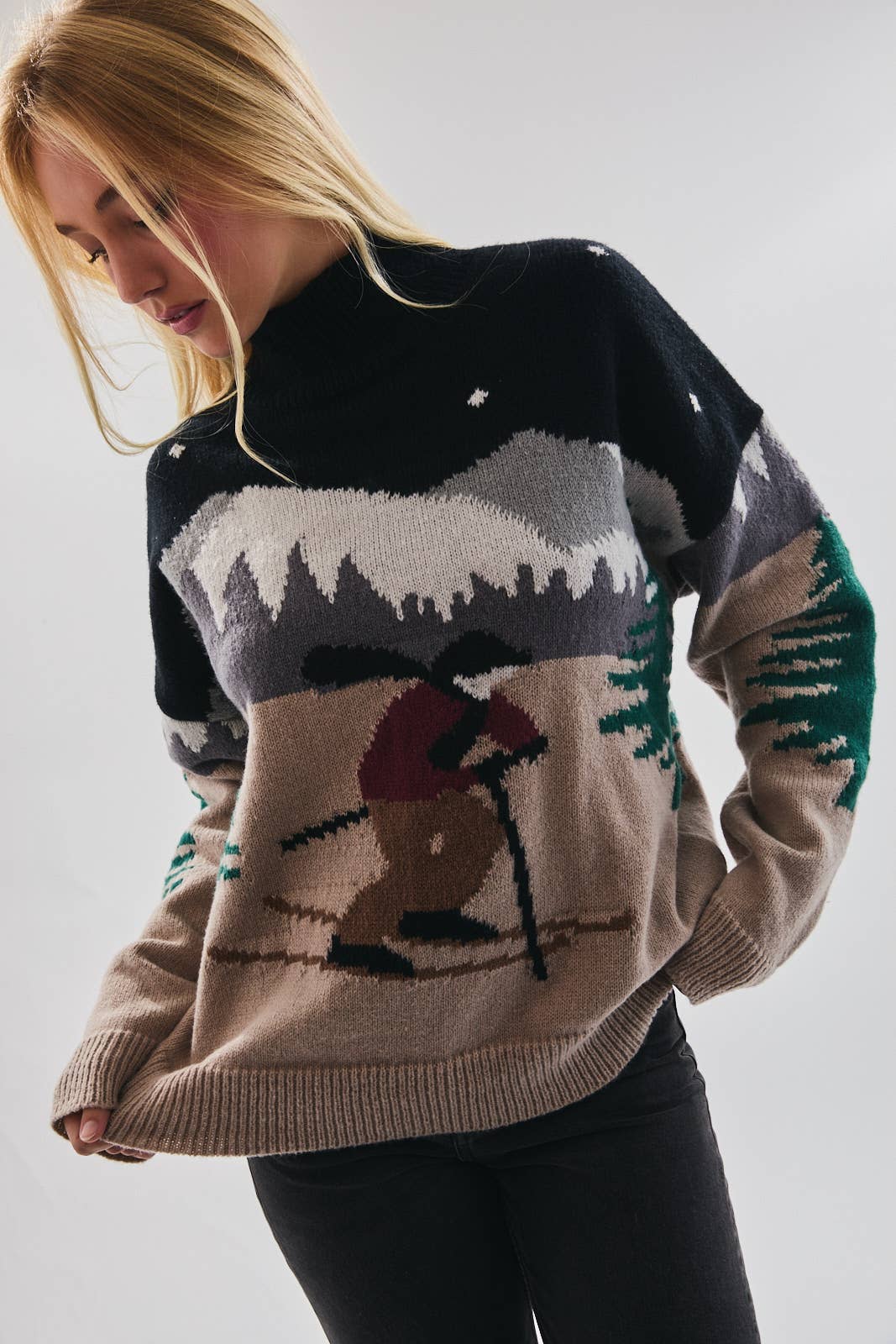 Hit The Slopes Mock Neck Sweater