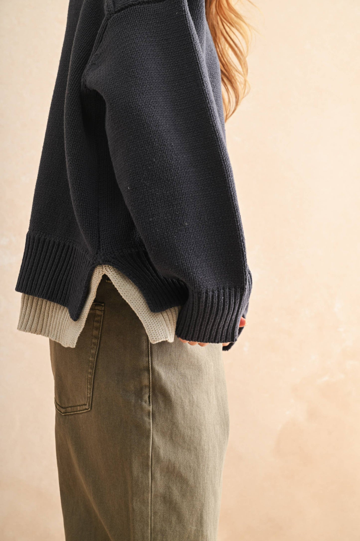 Ellie Contrast Layer Sweater