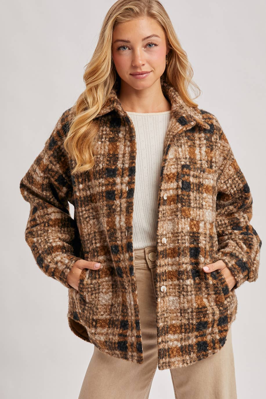 Bella Boucle Plaid Shacket