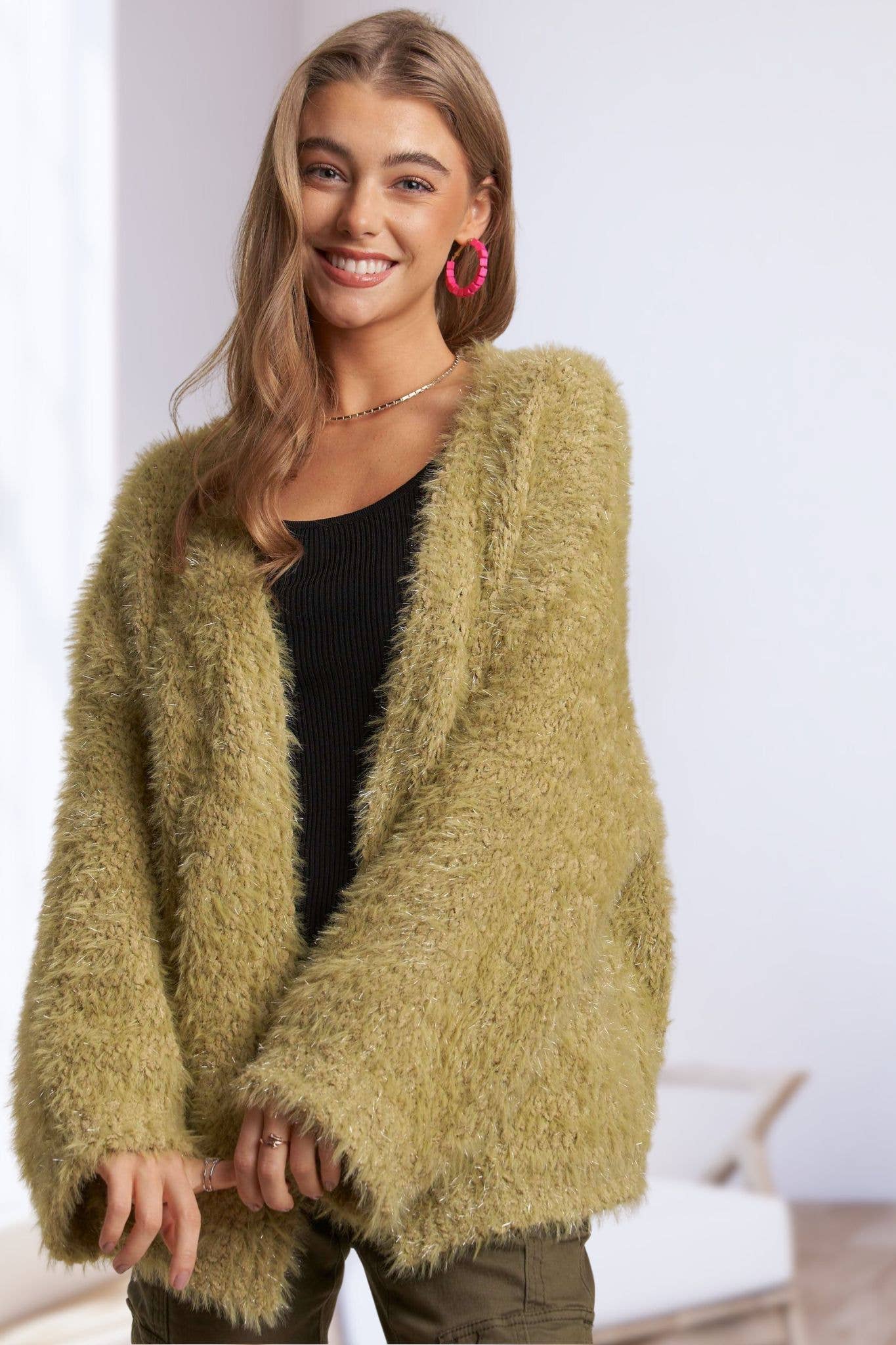 Harley Fuzzy Cardigan - Two Colors