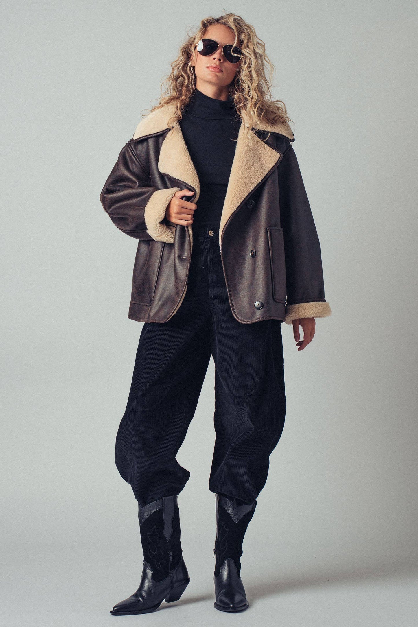 Midnight Run Aviator Leather Jacket