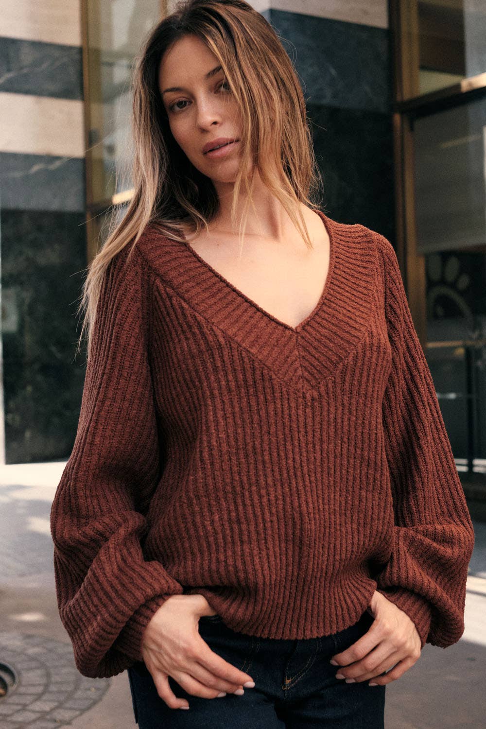 Reagan Slouchy Sweater- Two Colorsx
