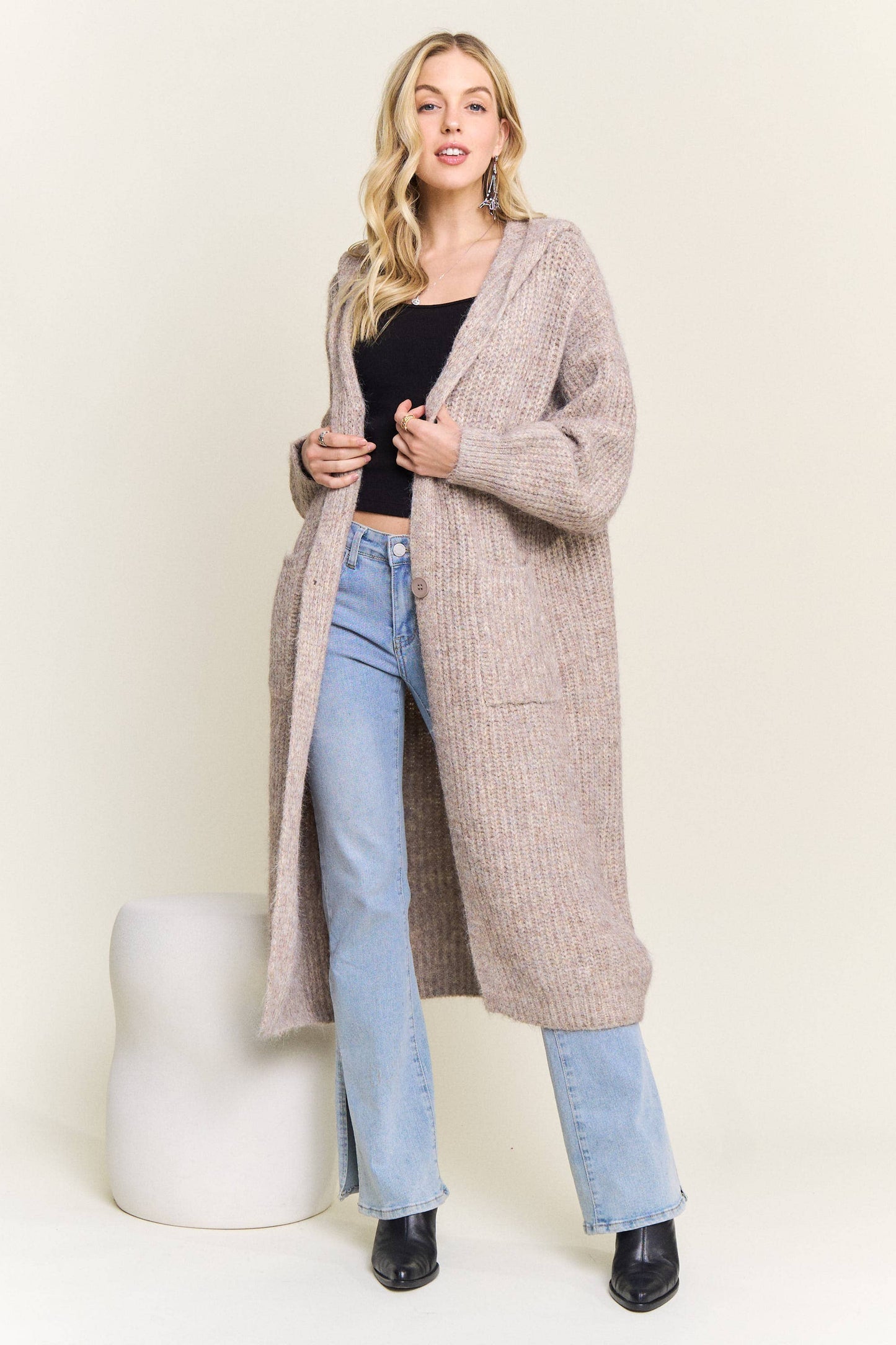 Sasha Hooded Duster Cardigan