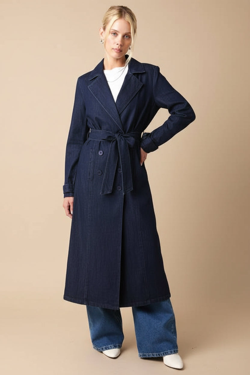 Soho Denim Belted Trench Coat