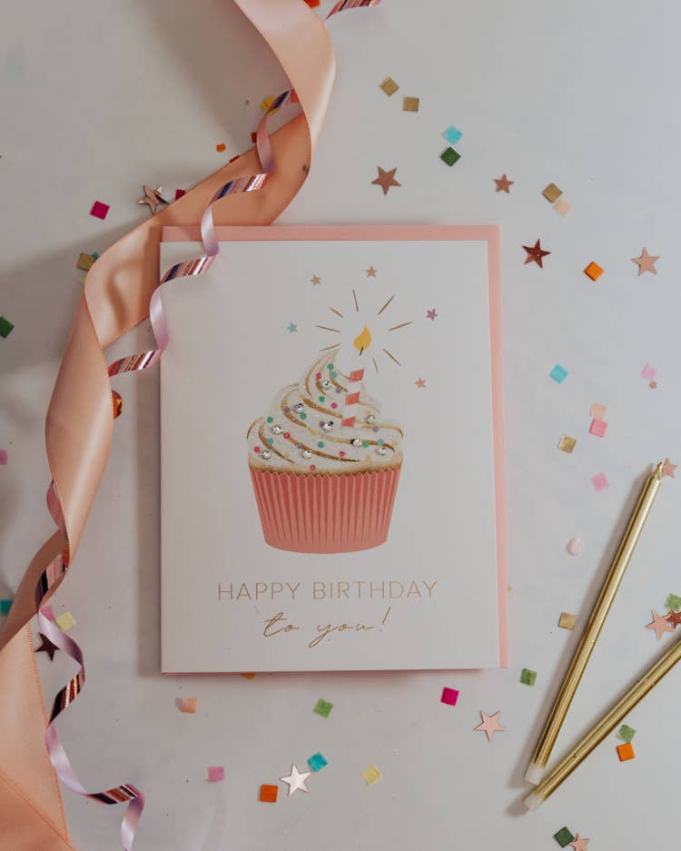 'Cupcake Surprise' Birthday Card