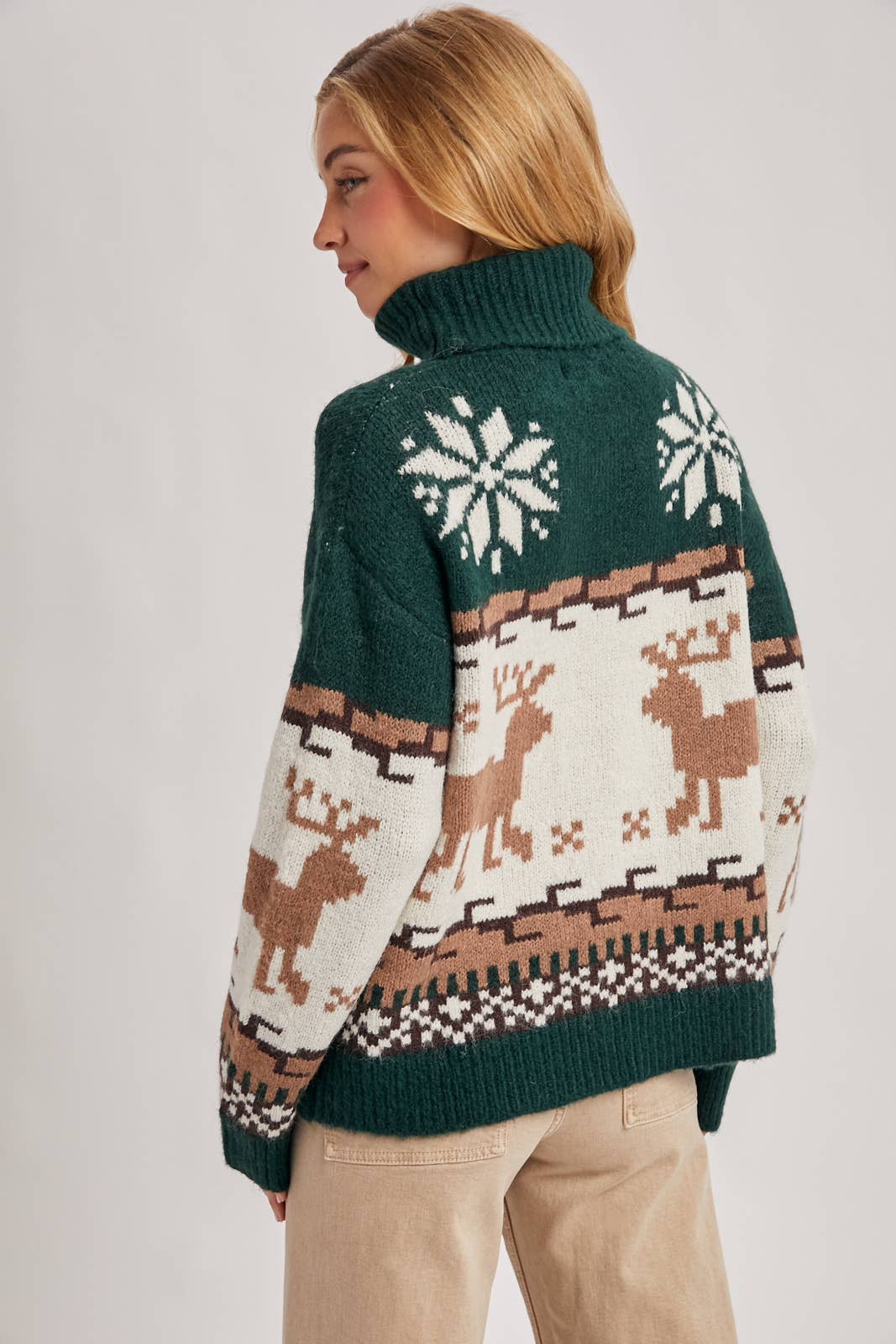 Snowed In Nordic Reindeer Sweater