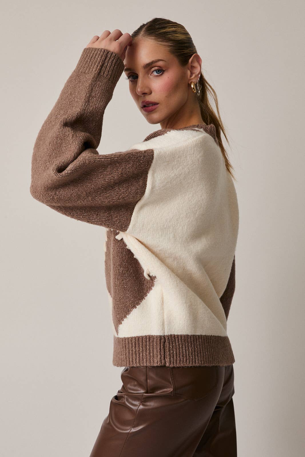 Parker Stitch Argyle Sweater