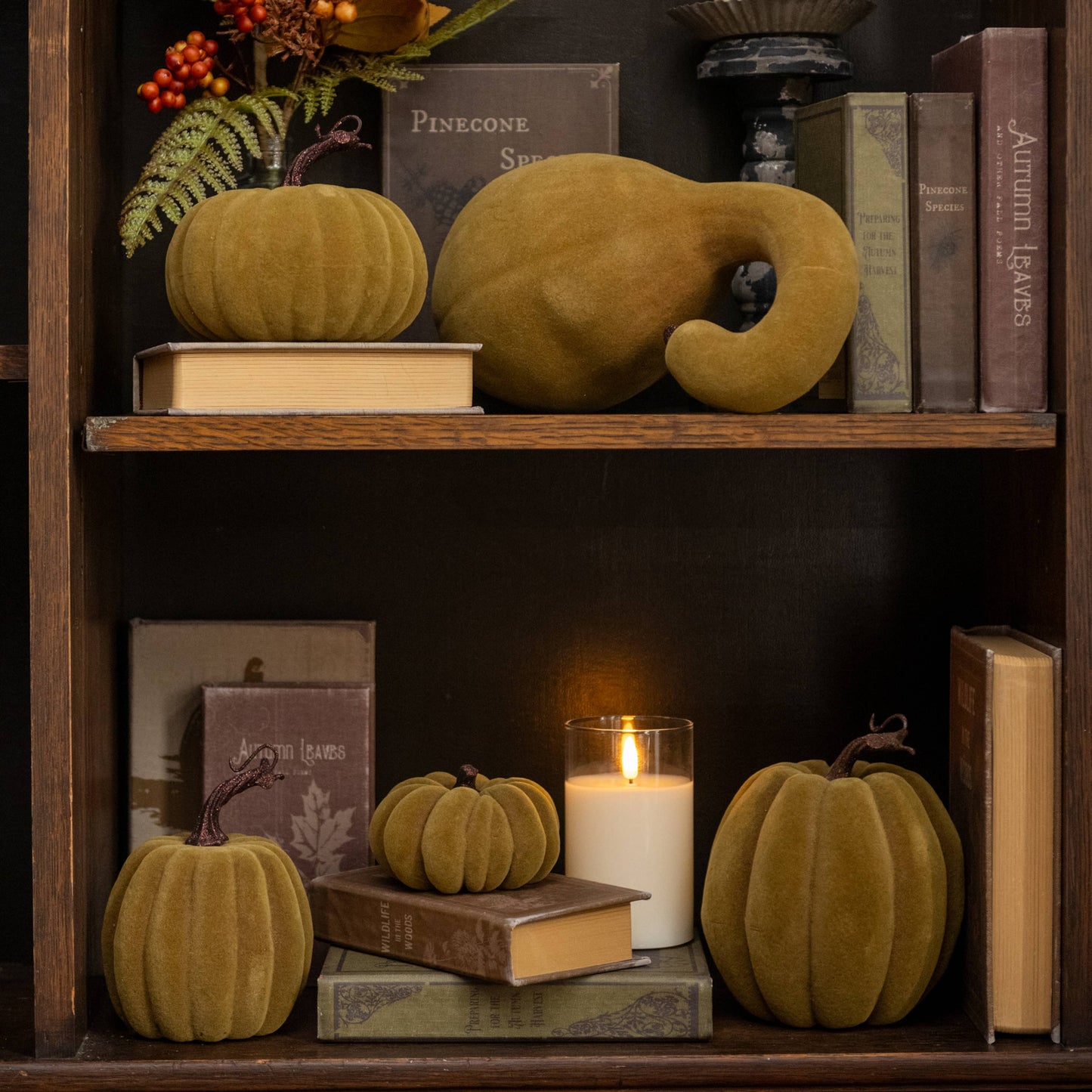 5" Flocked Pumpkin