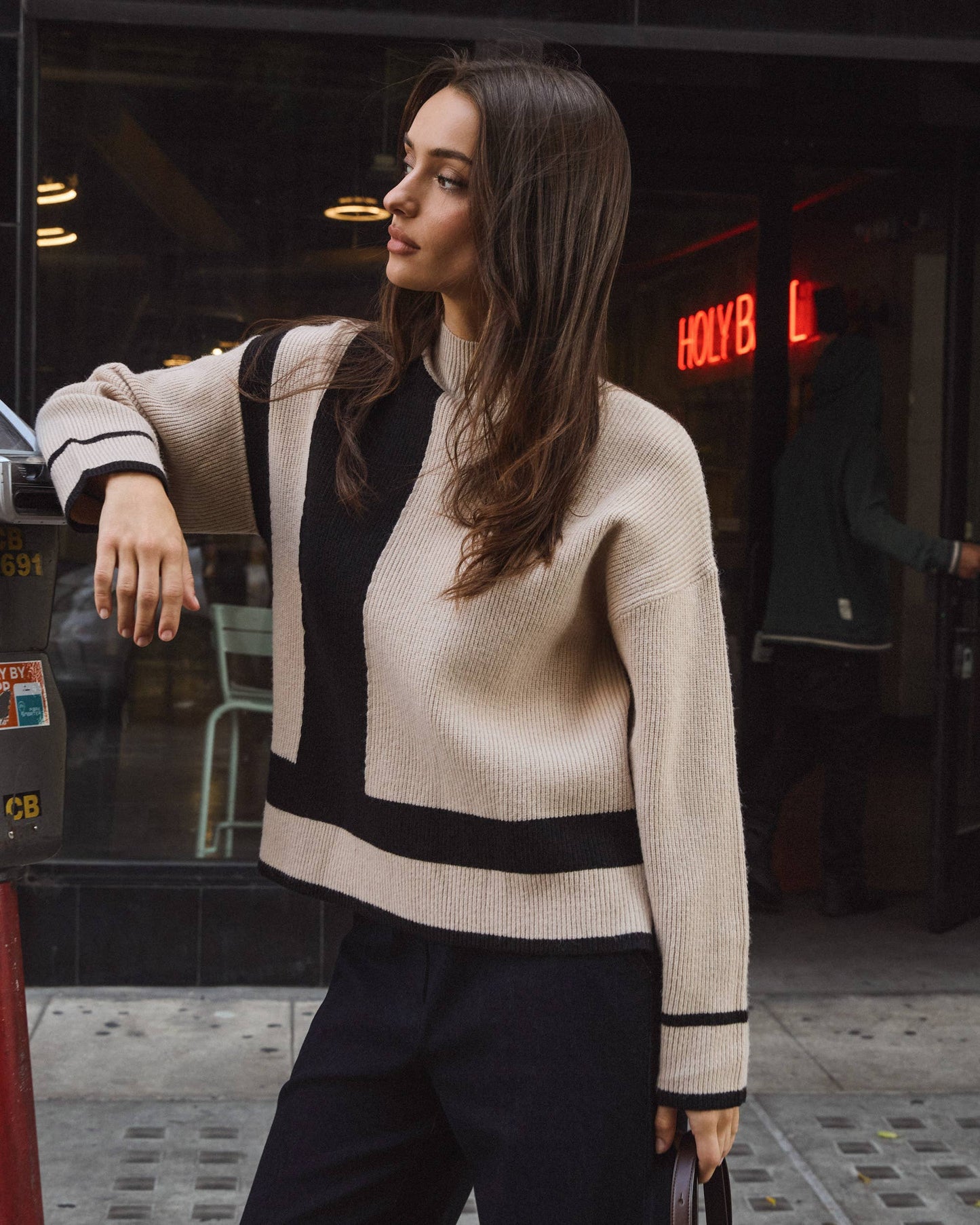 Aria Color Block Sweater