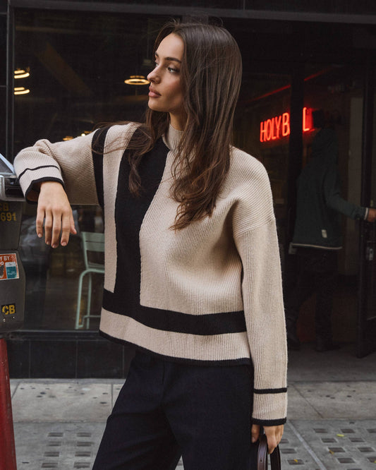 Aria Color Block Sweater