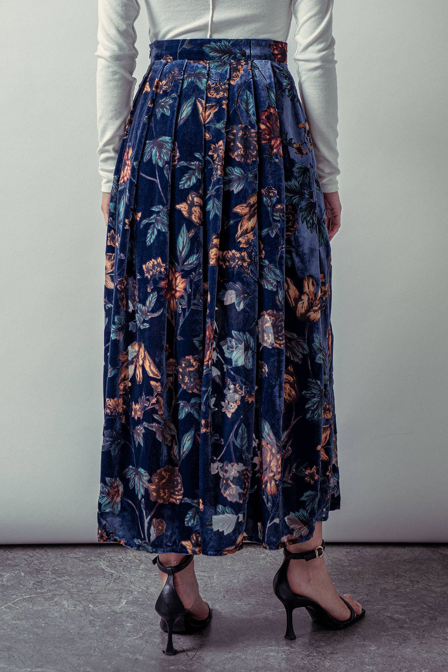 Midnight Garden Velvet Skirt