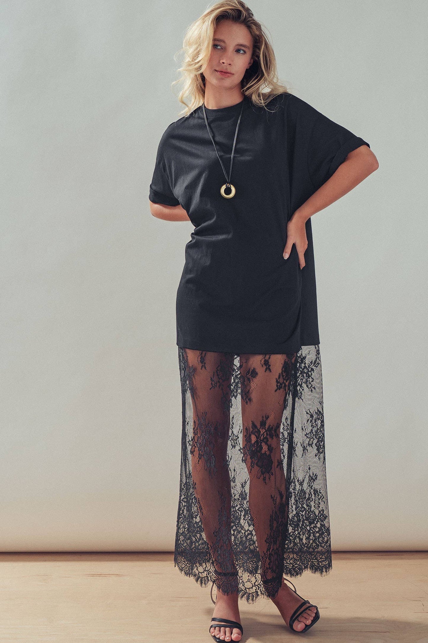 Raquel Lace T-Shirt Dress