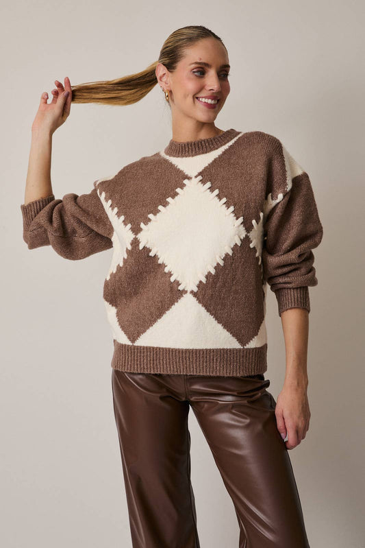 Parker Stitch Argyle Sweater