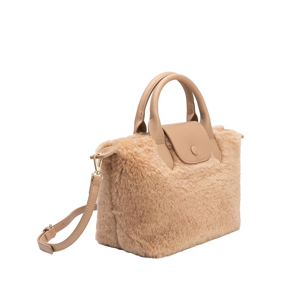 Winnie Fur Top Handle Bag